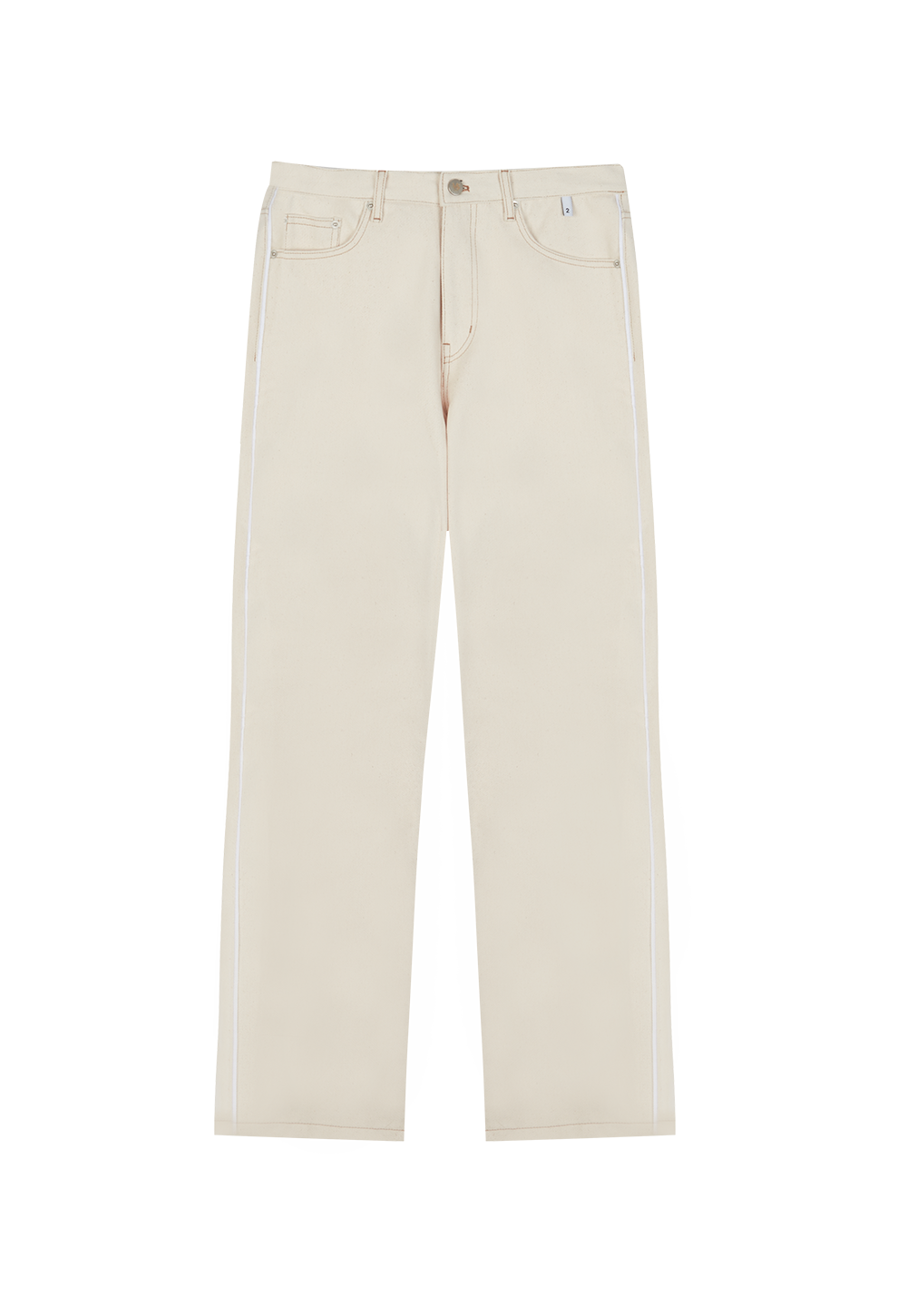 SIDE LINE COTTON TROUSERS - IVORY